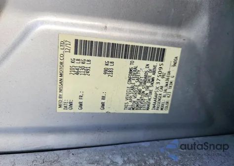 2018 Nissan Maxima 3.5S z USA, uszkodzony, nr VIN 1N4AA6AP5JC375095